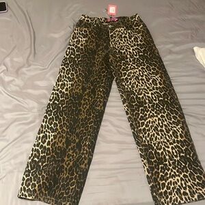 CHEETA print jeans